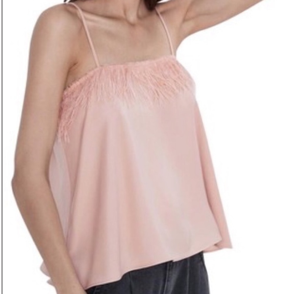 Zara feather trim tank